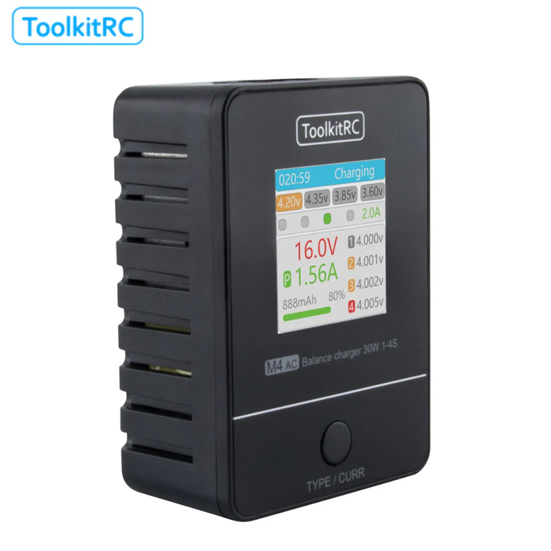ToolkitRC M4AC 30W LCD Screen  - Drone Racing Charger recension och pris