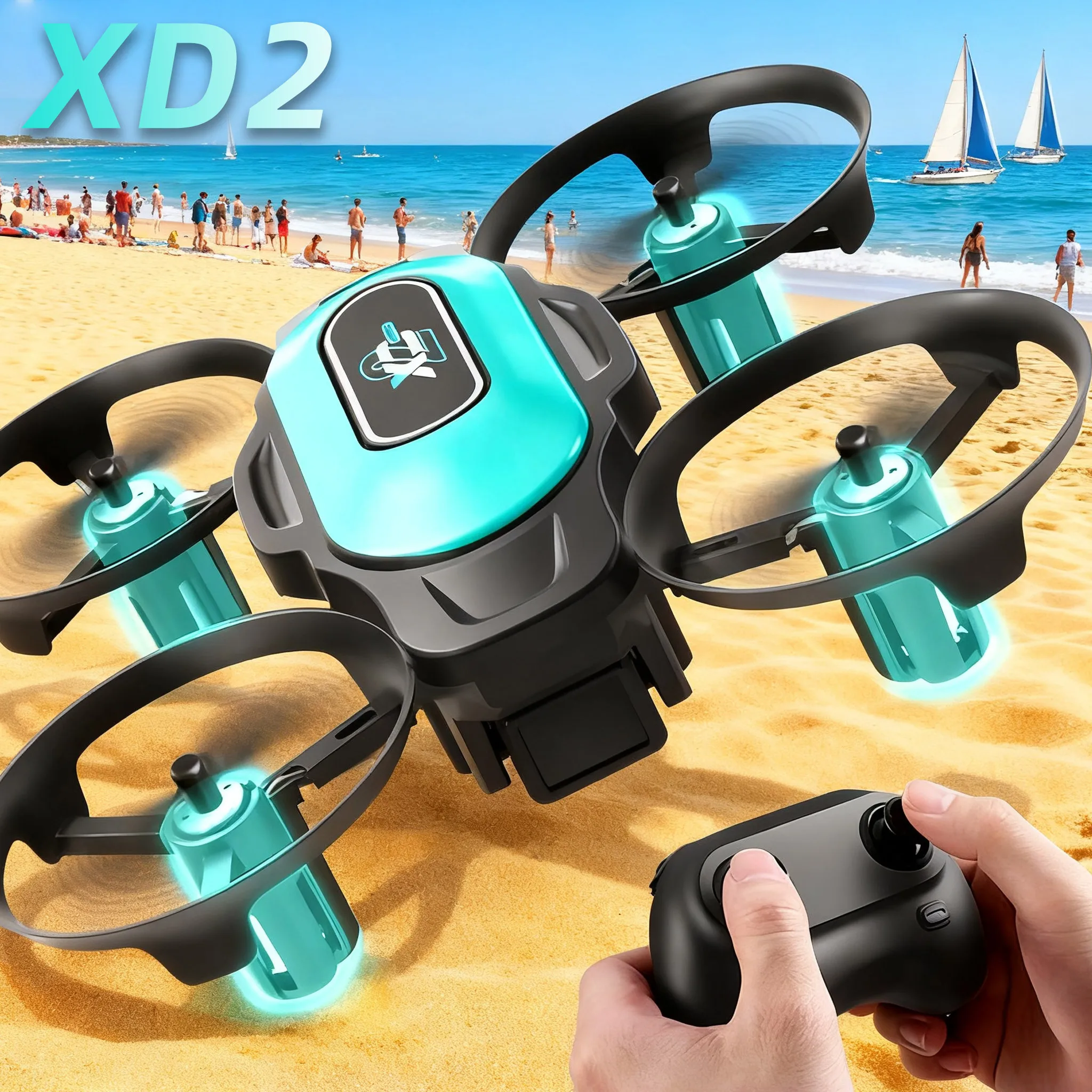 XD2 Mini Drone, 360° Stunt Fli - Drone Racing Camera recension och pris