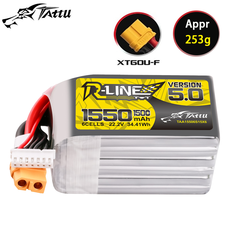 TATTU-R-LINE 5.0 22.2V 1550mAh - Drone Racing Battery recension och pris
