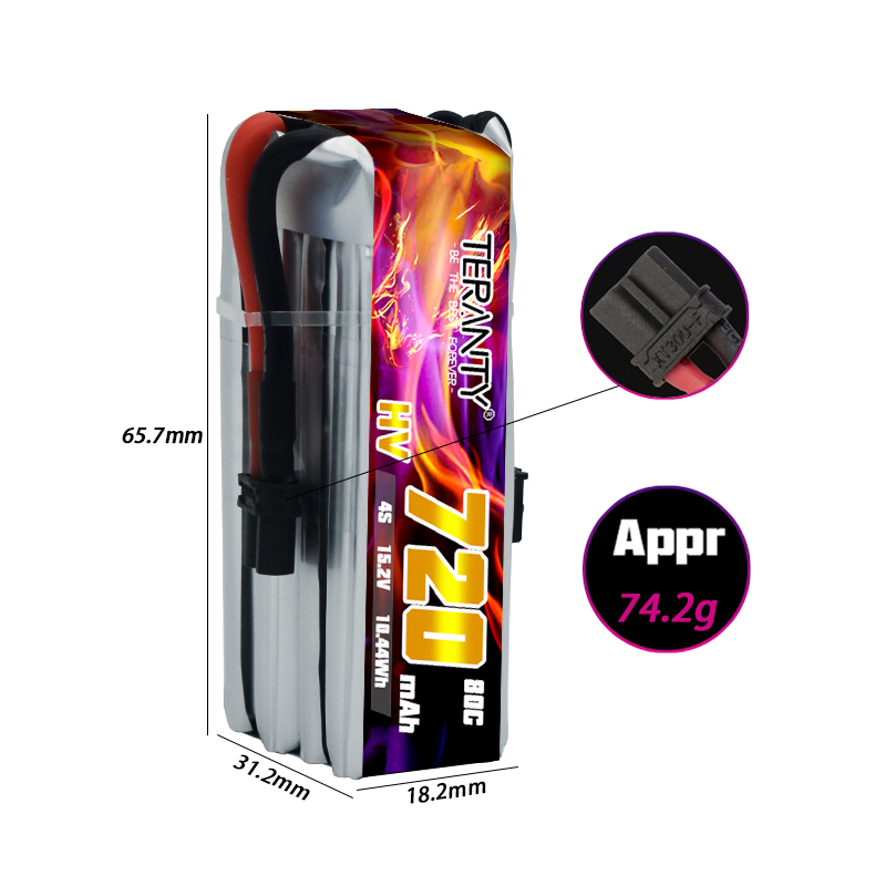 TERANTY 720mAh 4S 15.2V HV Lip - Drone Racing Frame recension och pris