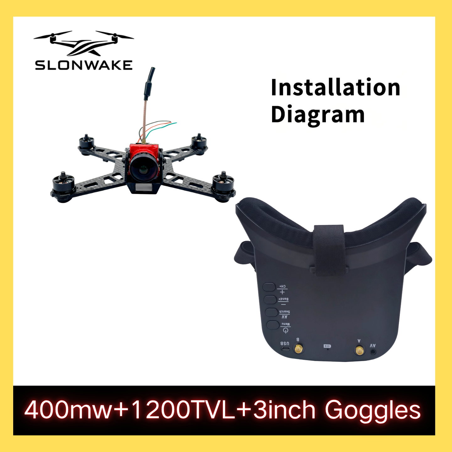 SLONWAKE 5.8G 48CH FPV 400mw V - Drone Racing Vtx recension och pris