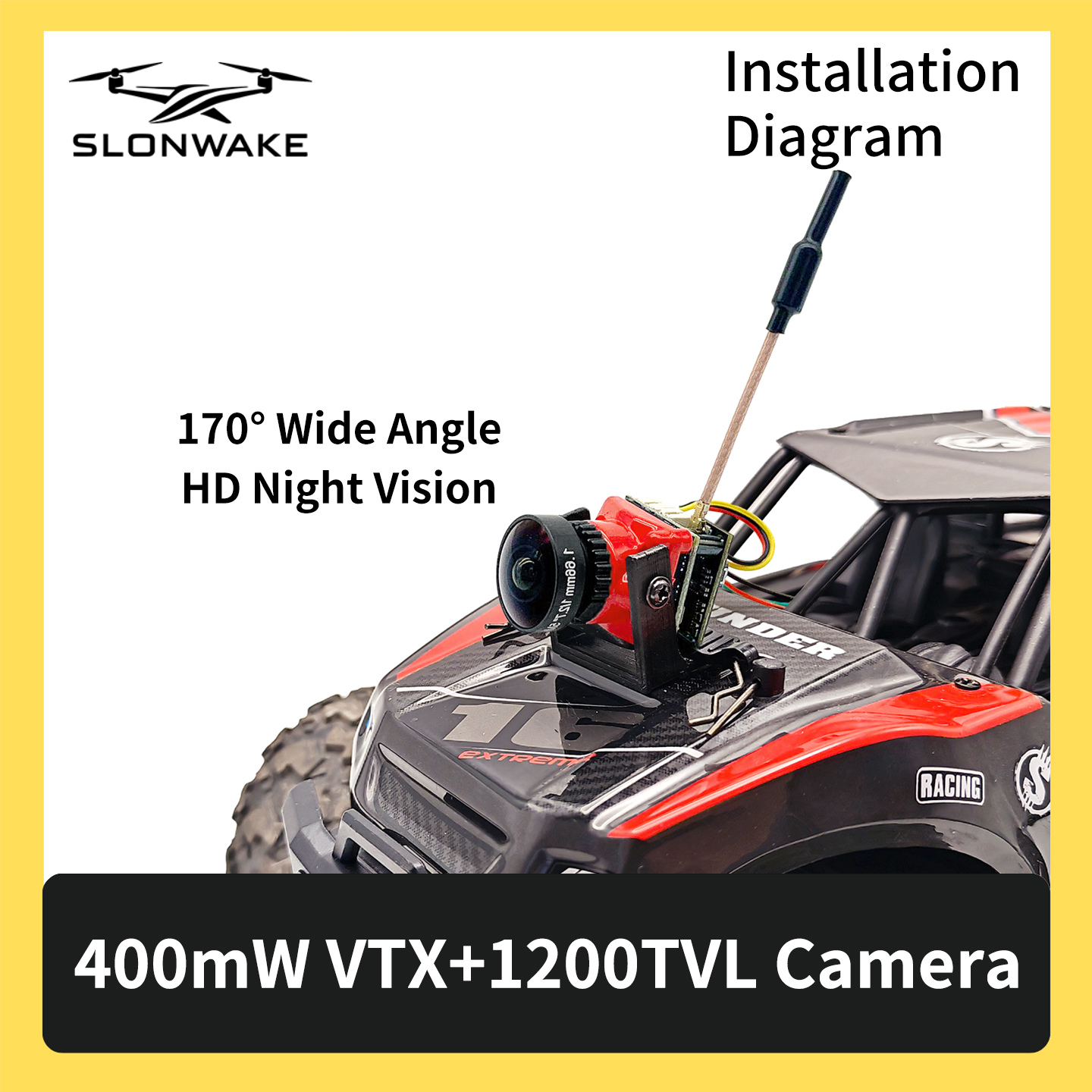 SLONWAKE 5.8G 48CH FPV 400mw V - Drone Racing Vtx recension och pris