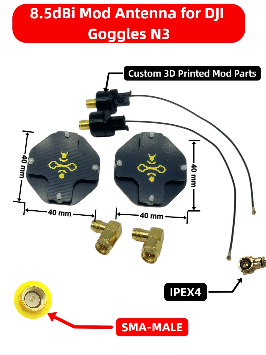 8.5dBi LHCP FPV Patch Antenna  - Drone Racing Goggles recension och pris