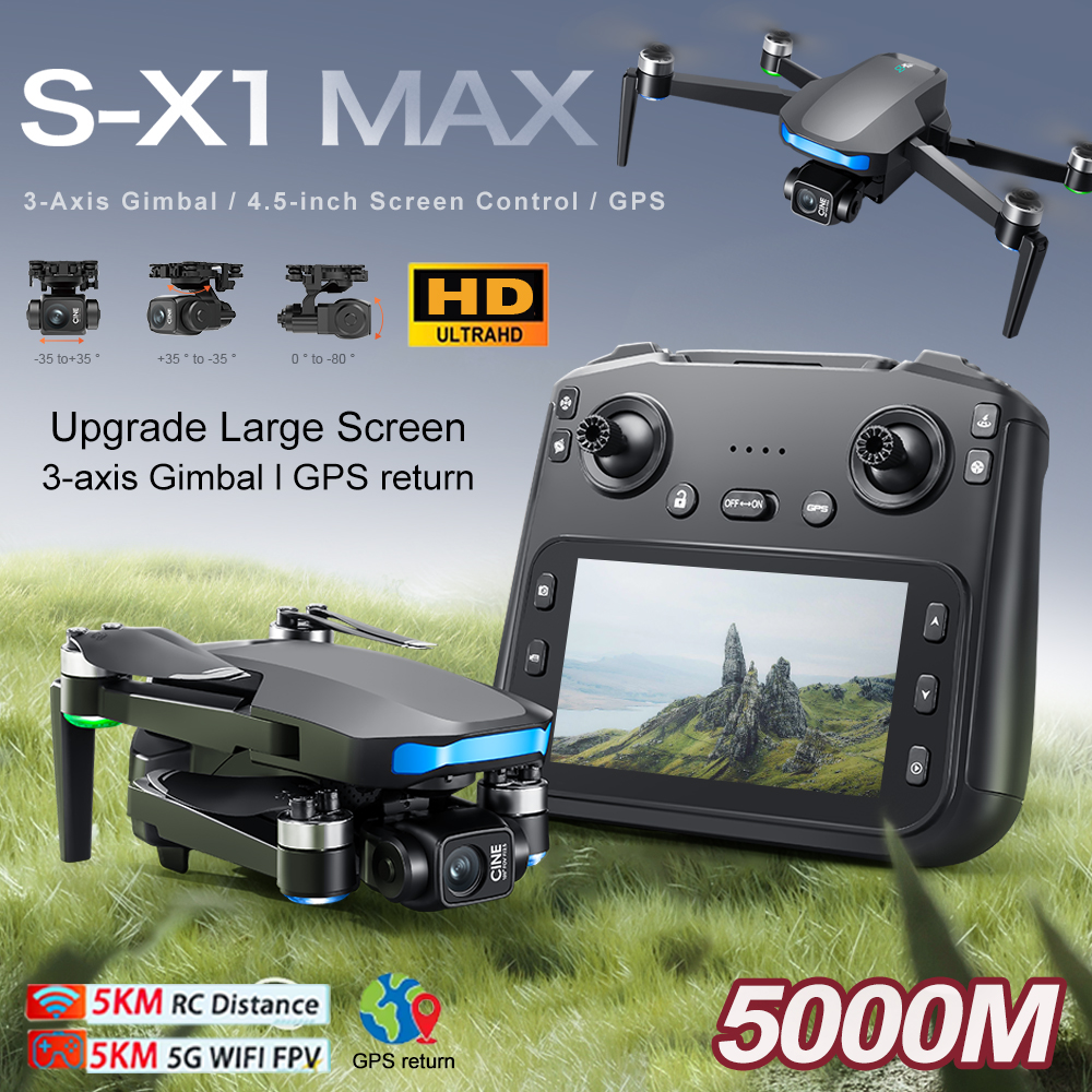 New S-X1 MAX Drone GPS 8K Prof - Drone Racing Camera recension och pris