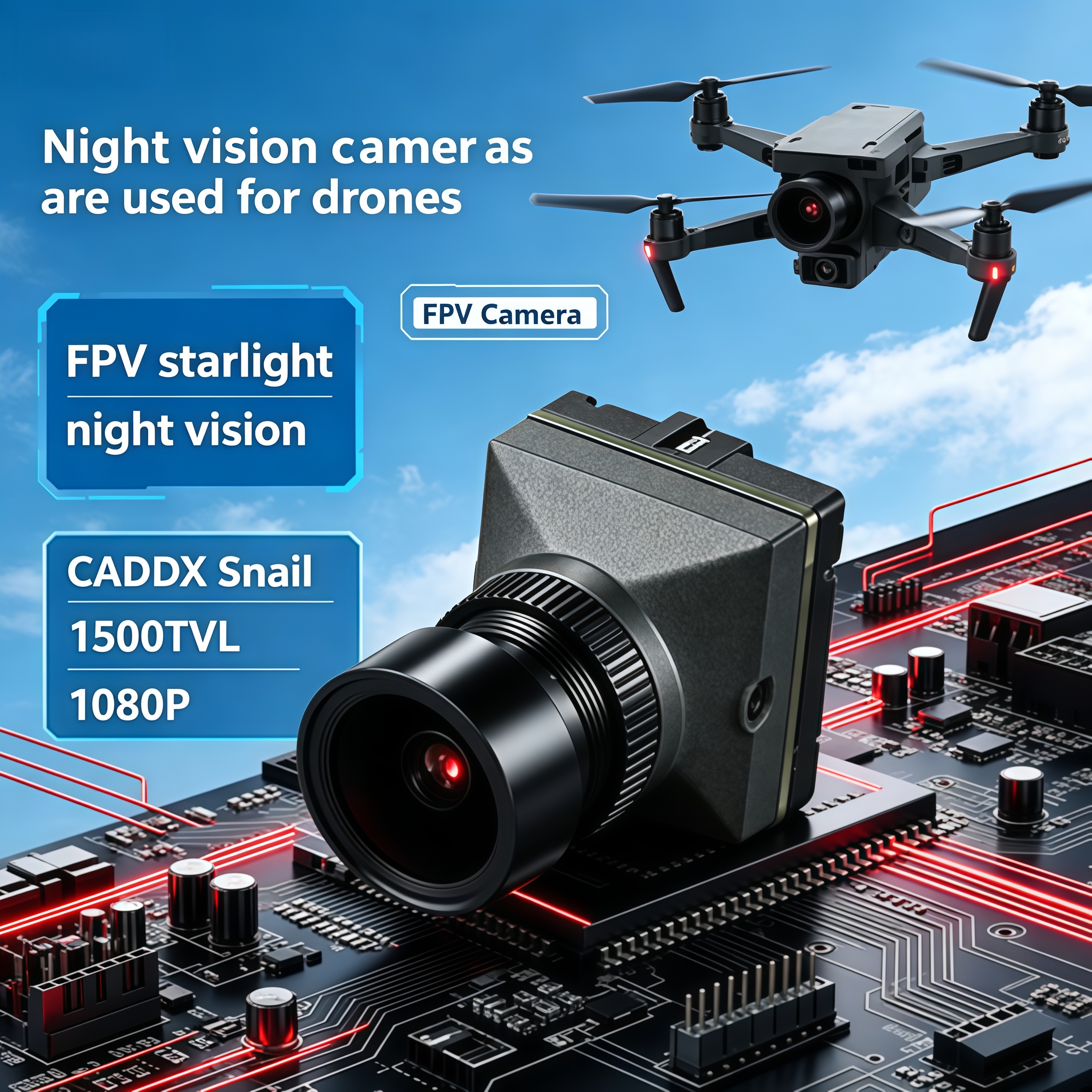 1500TVL HD CADDX Snail FPV Cam - Drone Racing Transmitter recension och pris