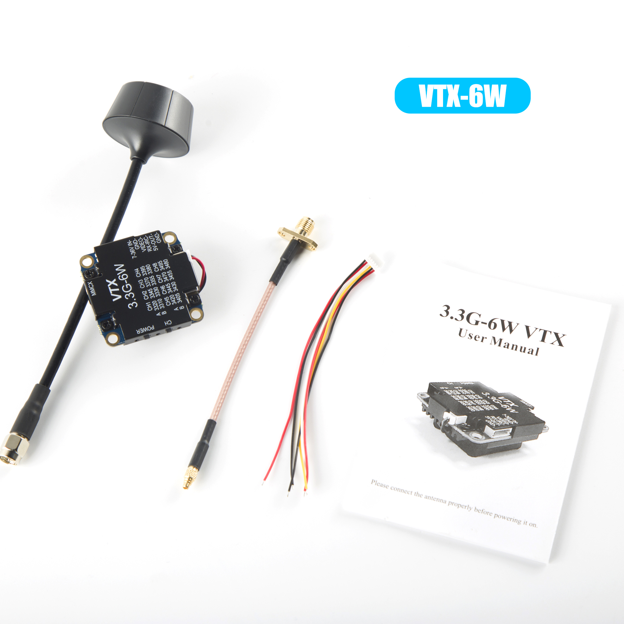 FPV Video Transmitter 3.3G 6W  - Drone Racing Vtx recension och pris